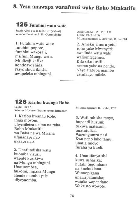 Mwimbieni Bwana: msifuni Mungu, mfalme wa mbingu na nchi! page 64