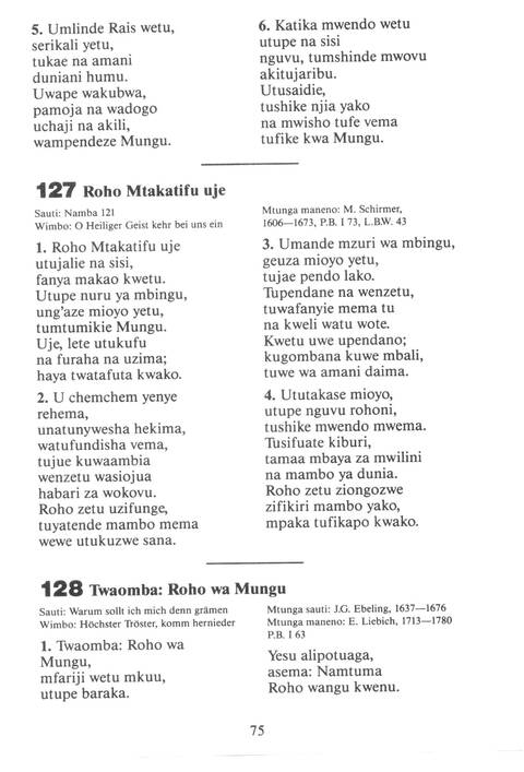 Mwimbieni Bwana: msifuni Mungu, mfalme wa mbingu na nchi! page 65