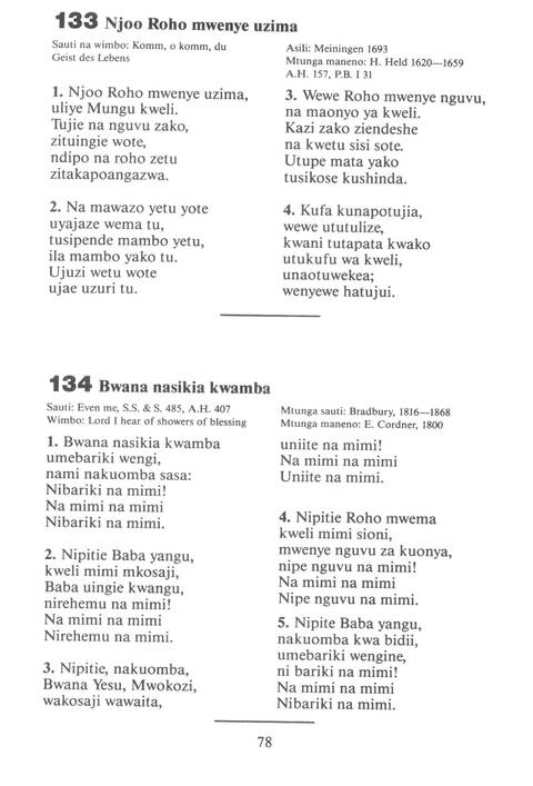 Mwimbieni Bwana: msifuni Mungu, mfalme wa mbingu na nchi! page 68