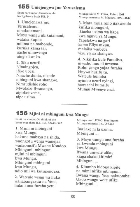 Mwimbieni Bwana: msifuni Mungu, mfalme wa mbingu na nchi! page 78