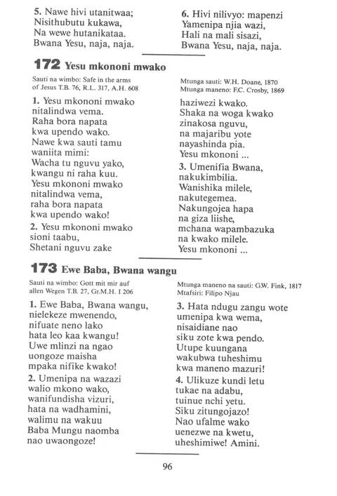 Mwimbieni Bwana: msifuni Mungu, mfalme wa mbingu na nchi! page 86