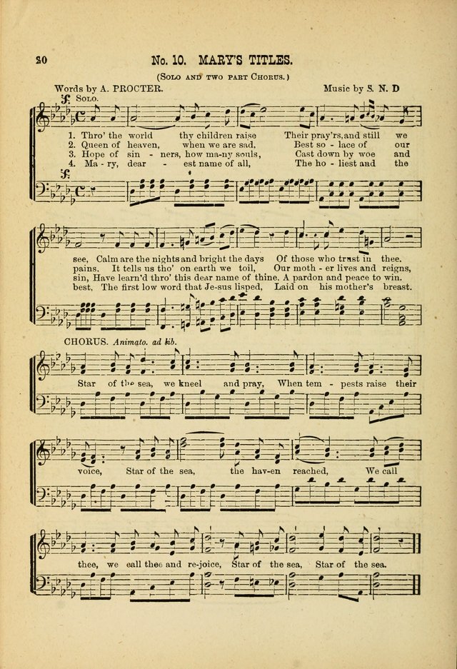 May Blossoms, a collection of hymns to the Blessed Virgin page 20