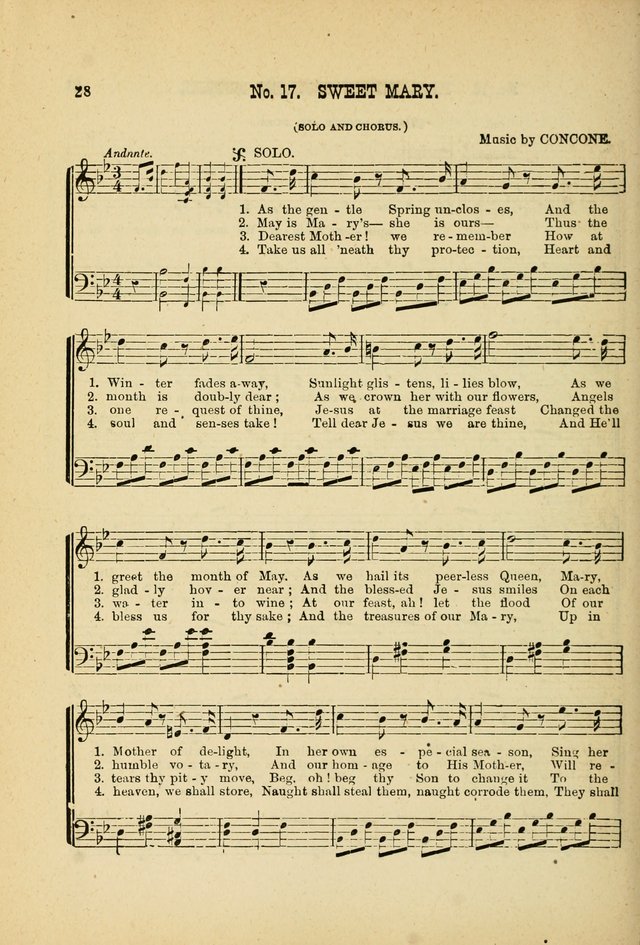 May Blossoms, a collection of hymns to the Blessed Virgin page 28