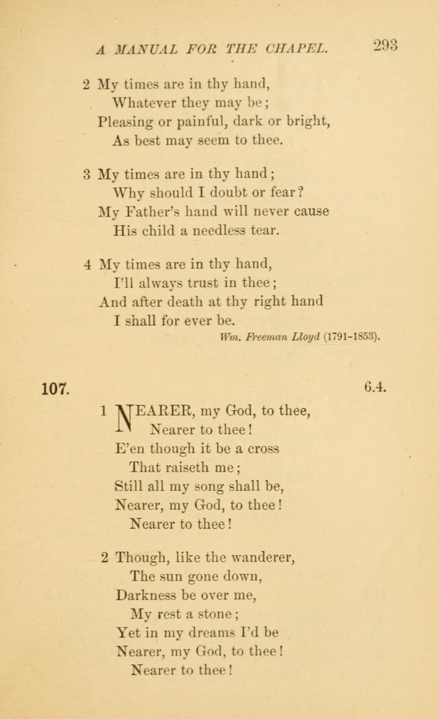 Manual for the chapel of Girard College page 302