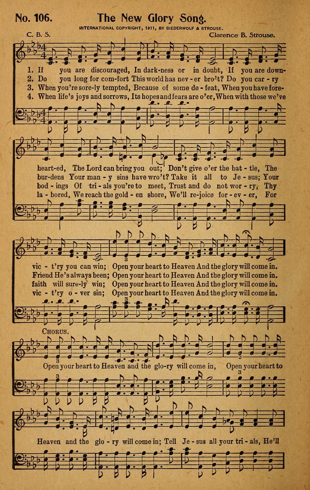 Make Christ King. Combined: a selection of high class gospel hymns for use in general worship and special evangelistic meetings page 107