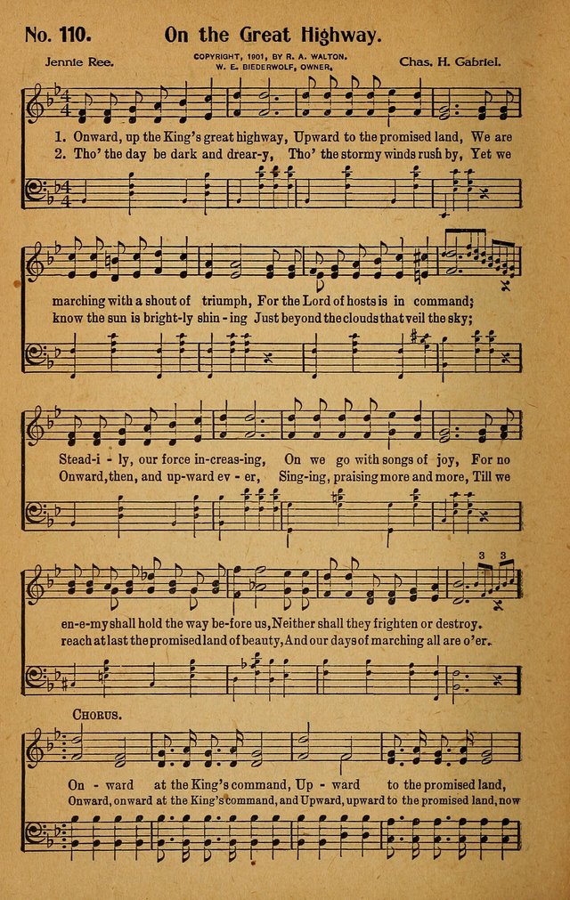 Make Christ King. Combined: a selection of high class gospel hymns for use in general worship and special evangelistic meetings page 111