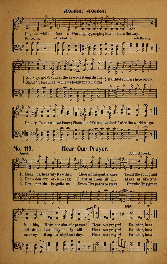 Make Christ King. Combined: a selection of high class gospel hymns for use in general worship and special evangelistic meetings page 120
