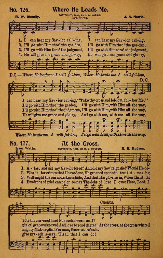 Make Christ King. Combined: a selection of high class gospel hymns for use in general worship and special evangelistic meetings page 125