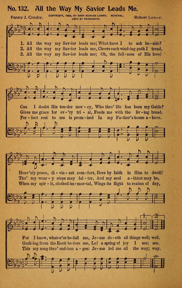 Make Christ King. Combined: a selection of high class gospel hymns for use in general worship and special evangelistic meetings page 129