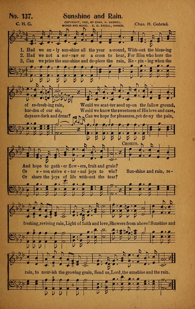Make Christ King. Combined: a selection of high class gospel hymns for use in general worship and special evangelistic meetings page 134