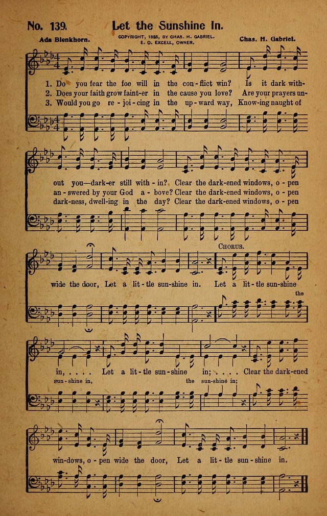 Make Christ King. Combined: a selection of high class gospel hymns for use in general worship and special evangelistic meetings page 136