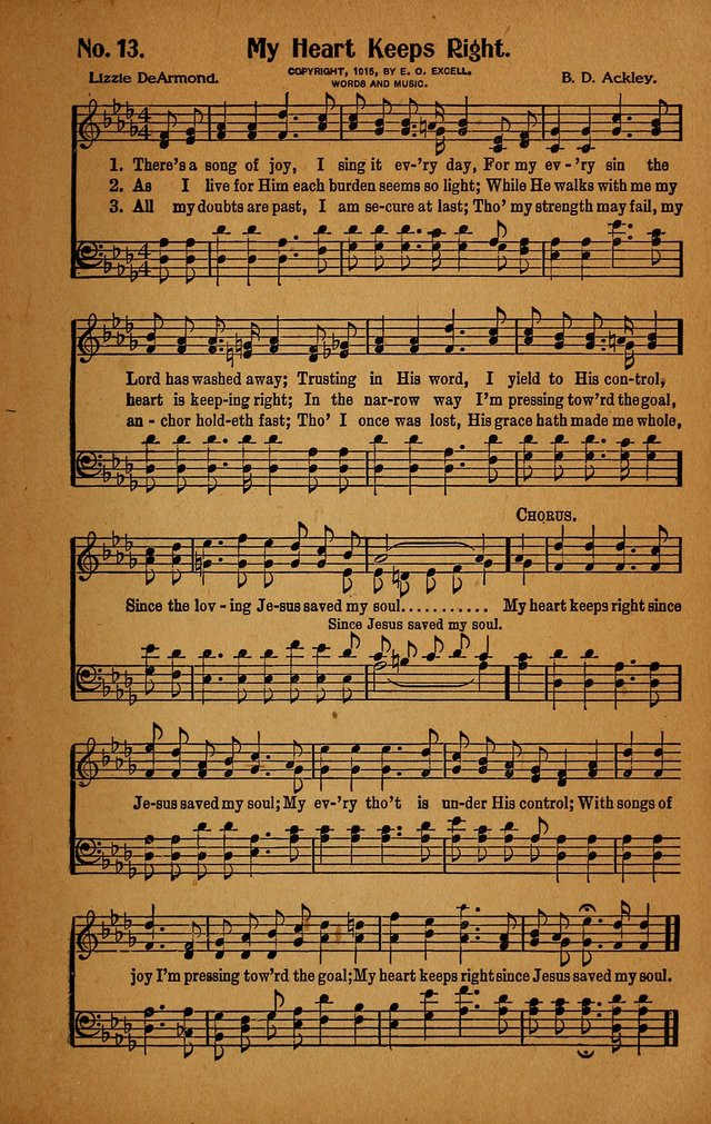 Make Christ King. Combined: a selection of high class gospel hymns for use in general worship and special evangelistic meetings page 14