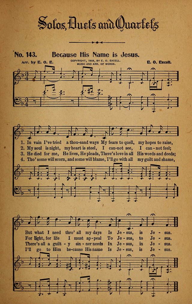 Make Christ King. Combined: a selection of high class gospel hymns for use in general worship and special evangelistic meetings page 140