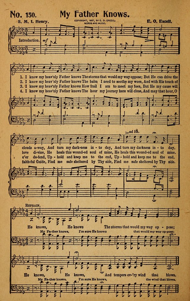 Make Christ King. Combined: a selection of high class gospel hymns for use in general worship and special evangelistic meetings page 147