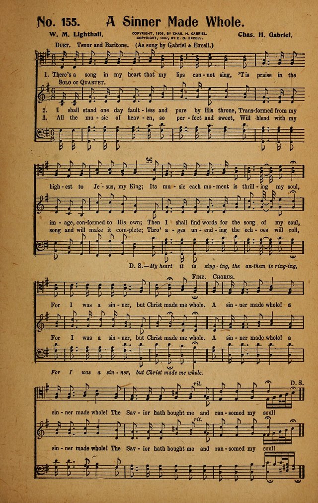 Make Christ King. Combined: a selection of high class gospel hymns for use in general worship and special evangelistic meetings page 152