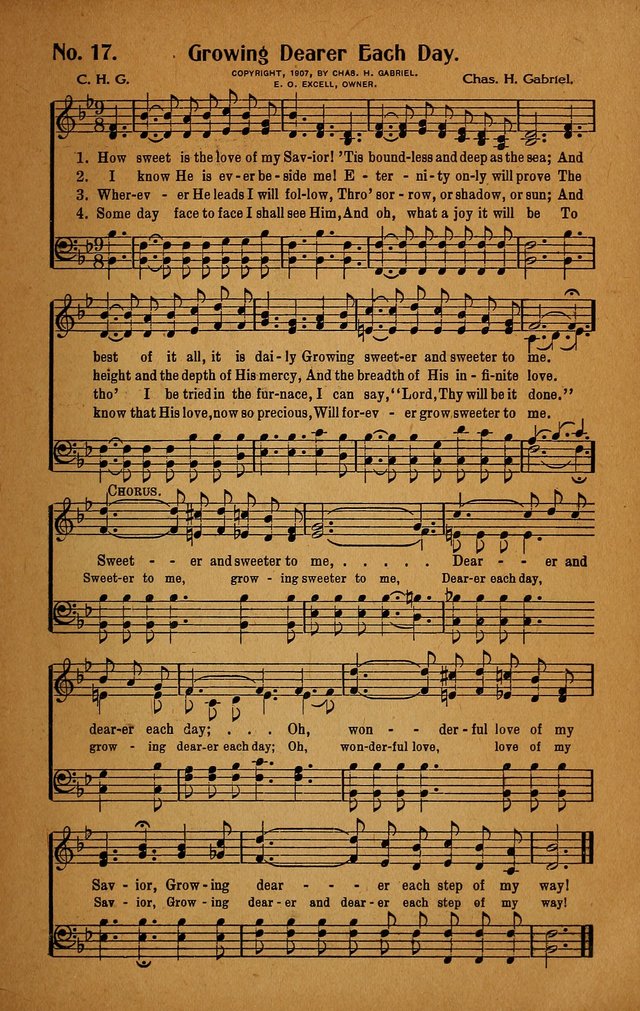 Make Christ King. Combined: a selection of high class gospel hymns for use in general worship and special evangelistic meetings page 18