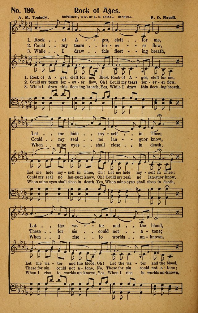 Make Christ King. Combined: a selection of high class gospel hymns for use in general worship and special evangelistic meetings page 185