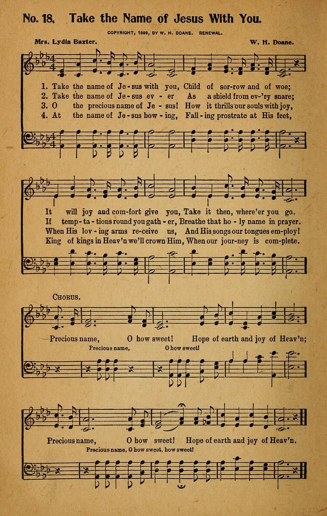 Make Christ King. Combined: a selection of high class gospel hymns for use in general worship and special evangelistic meetings page 19