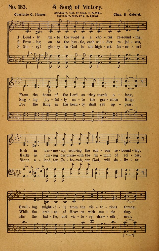 Make Christ King. Combined: a selection of high class gospel hymns for use in general worship and special evangelistic meetings page 191