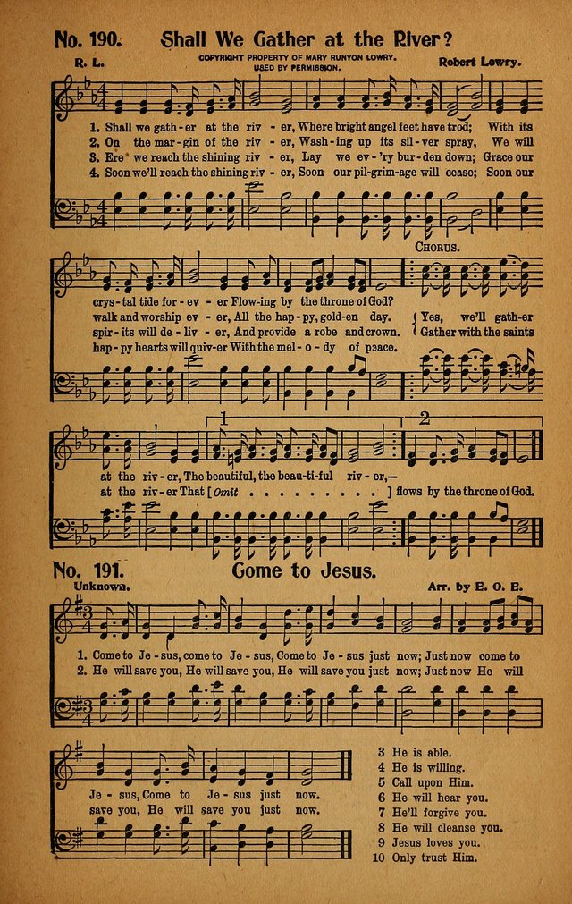 Make Christ King. Combined: a selection of high class gospel hymns for use in general worship and special evangelistic meetings page 200