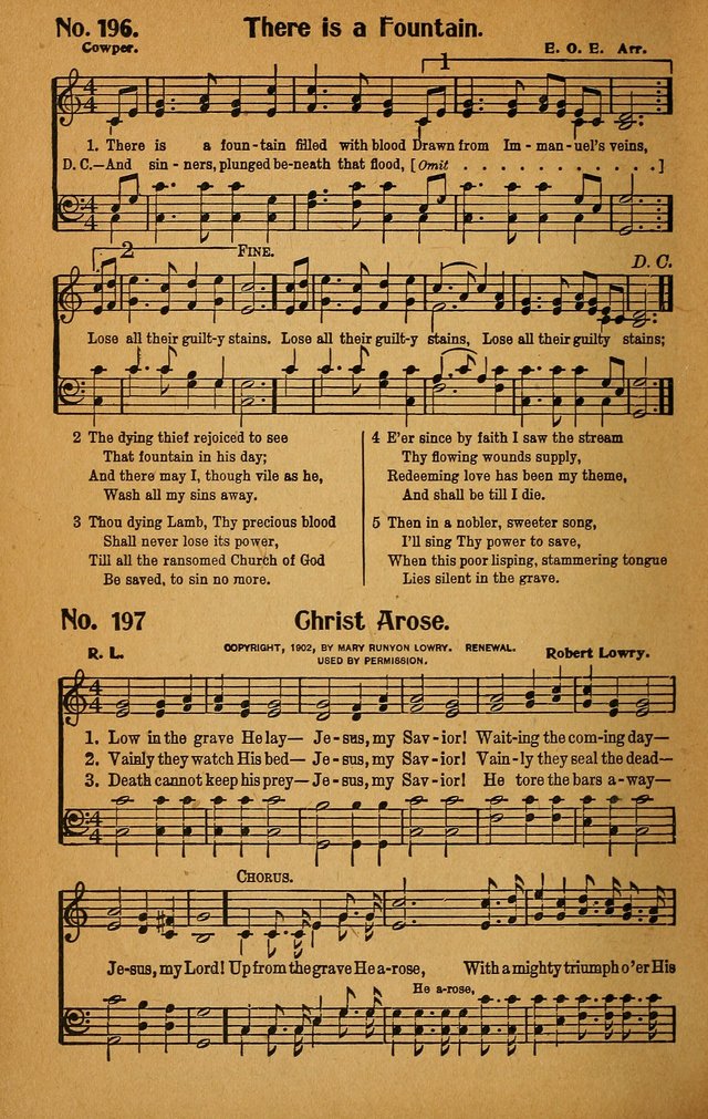 Make Christ King. Combined: a selection of high class gospel hymns for use in general worship and special evangelistic meetings page 203