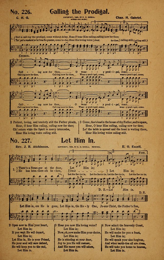 Make Christ King. Combined: a selection of high class gospel hymns for use in general worship and special evangelistic meetings page 218