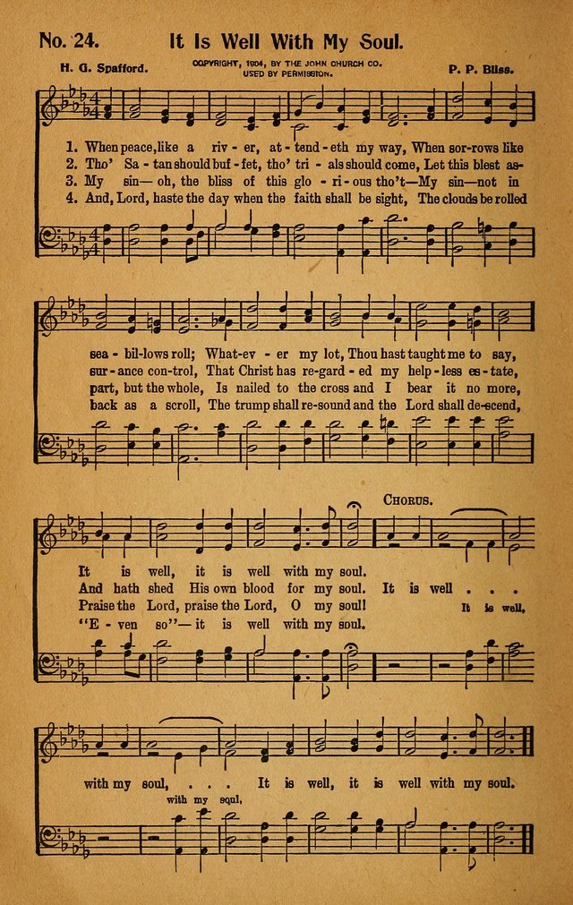 Make Christ King. Combined: a selection of high class gospel hymns for use in general worship and special evangelistic meetings page 25