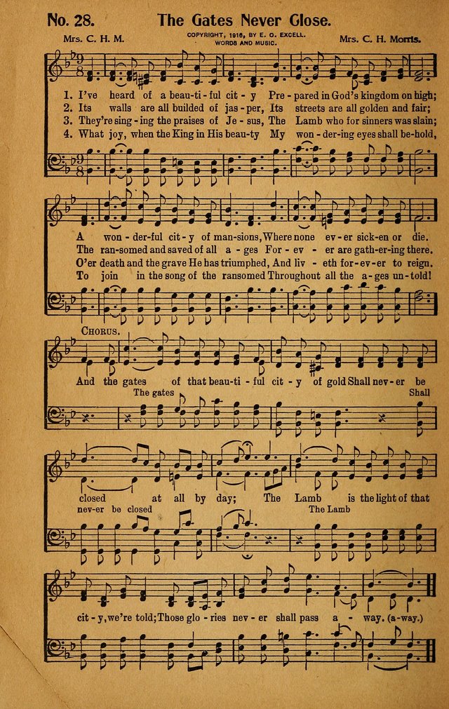 Make Christ King. Combined: a selection of high class gospel hymns for use in general worship and special evangelistic meetings page 29