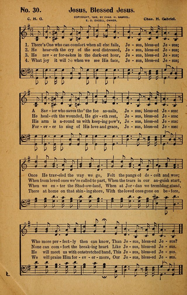 Make Christ King. Combined: a selection of high class gospel hymns for use in general worship and special evangelistic meetings page 31