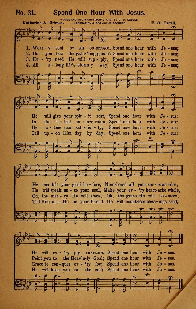 Make Christ King. Combined: a selection of high class gospel hymns for use in general worship and special evangelistic meetings page 32