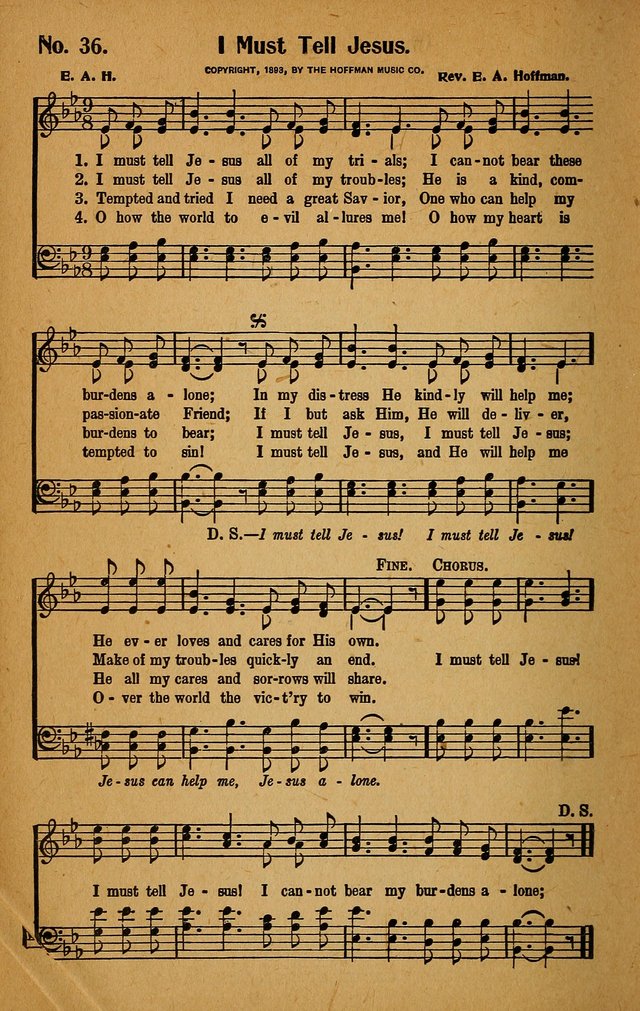 Make Christ King. Combined: a selection of high class gospel hymns for use in general worship and special evangelistic meetings page 37