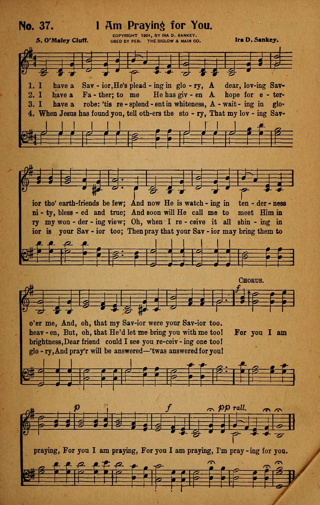 Make Christ King. Combined: a selection of high class gospel hymns for use in general worship and special evangelistic meetings page 38
