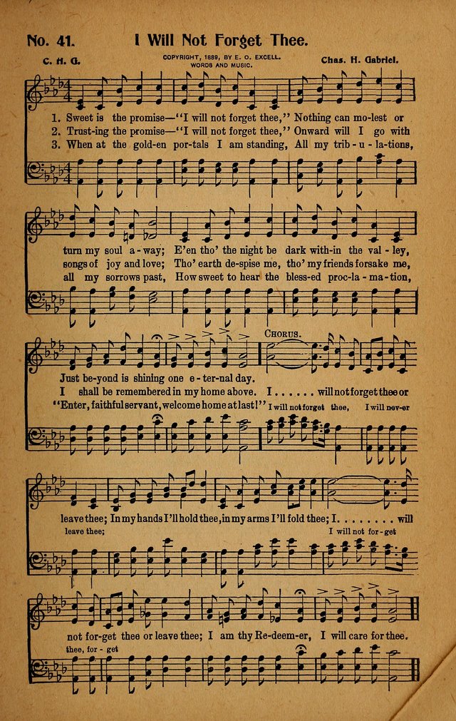 Make Christ King. Combined: a selection of high class gospel hymns for use in general worship and special evangelistic meetings page 42