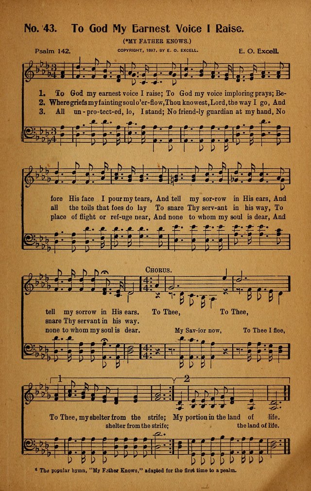 Make Christ King. Combined: a selection of high class gospel hymns for use in general worship and special evangelistic meetings page 44