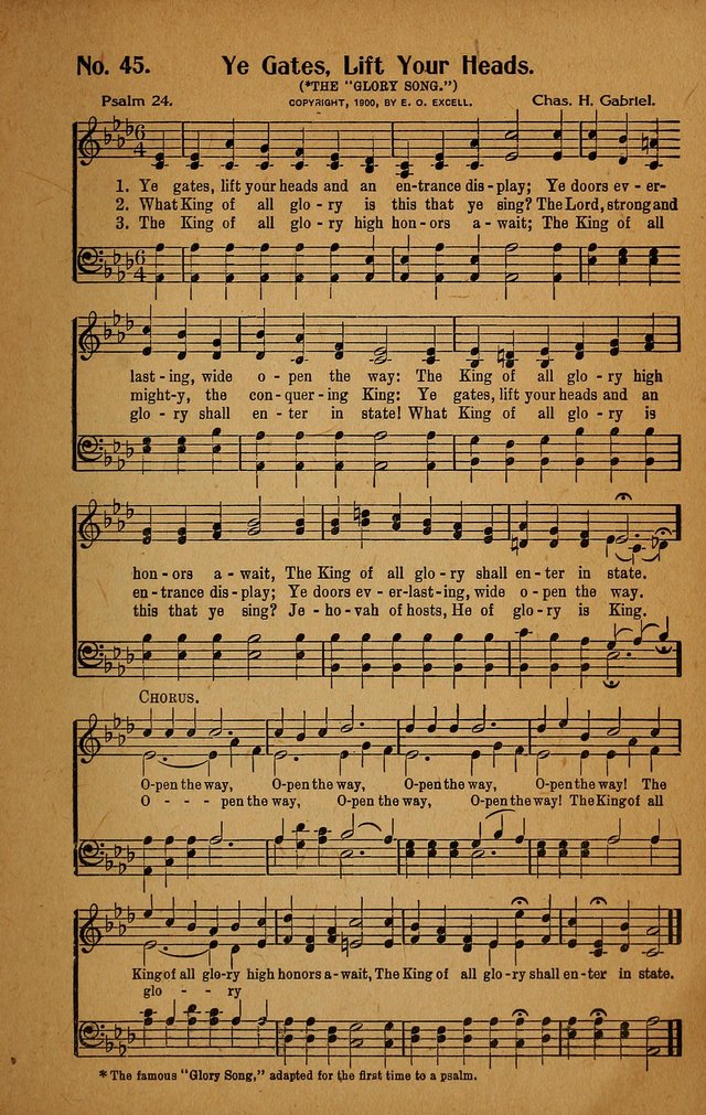 Make Christ King. Combined: a selection of high class gospel hymns for use in general worship and special evangelistic meetings page 46
