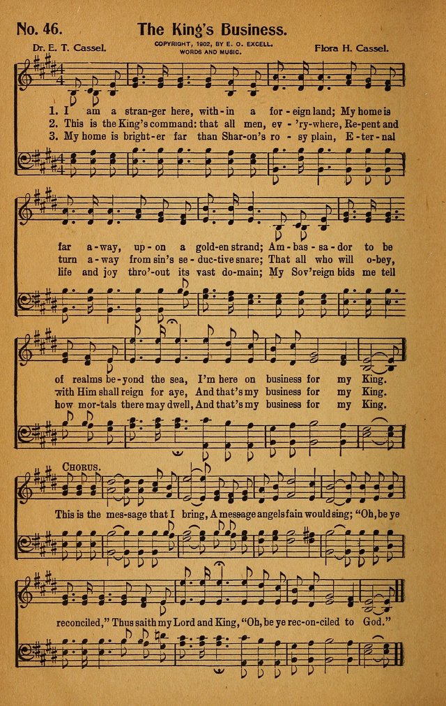 Make Christ King. Combined: a selection of high class gospel hymns for use in general worship and special evangelistic meetings page 47
