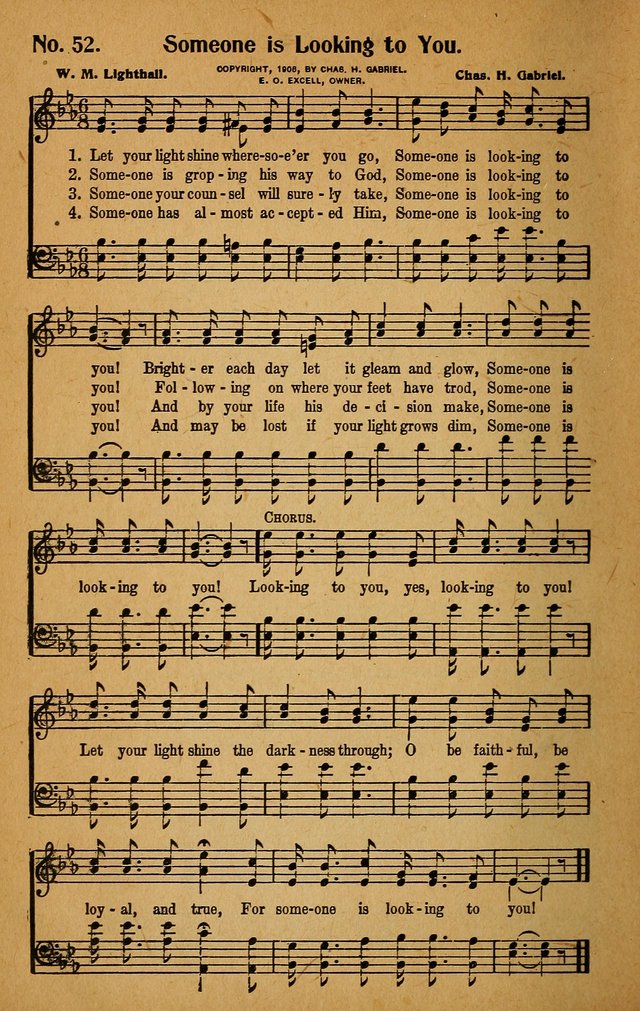Make Christ King. Combined: a selection of high class gospel hymns for use in general worship and special evangelistic meetings page 53