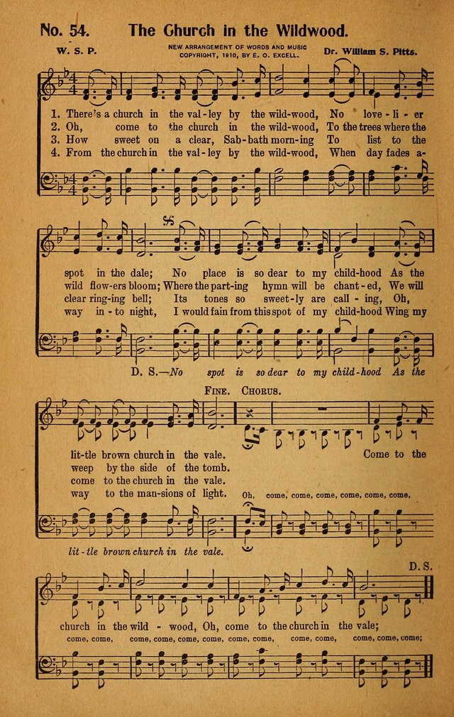 Make Christ King. Combined: a selection of high class gospel hymns for use in general worship and special evangelistic meetings page 55
