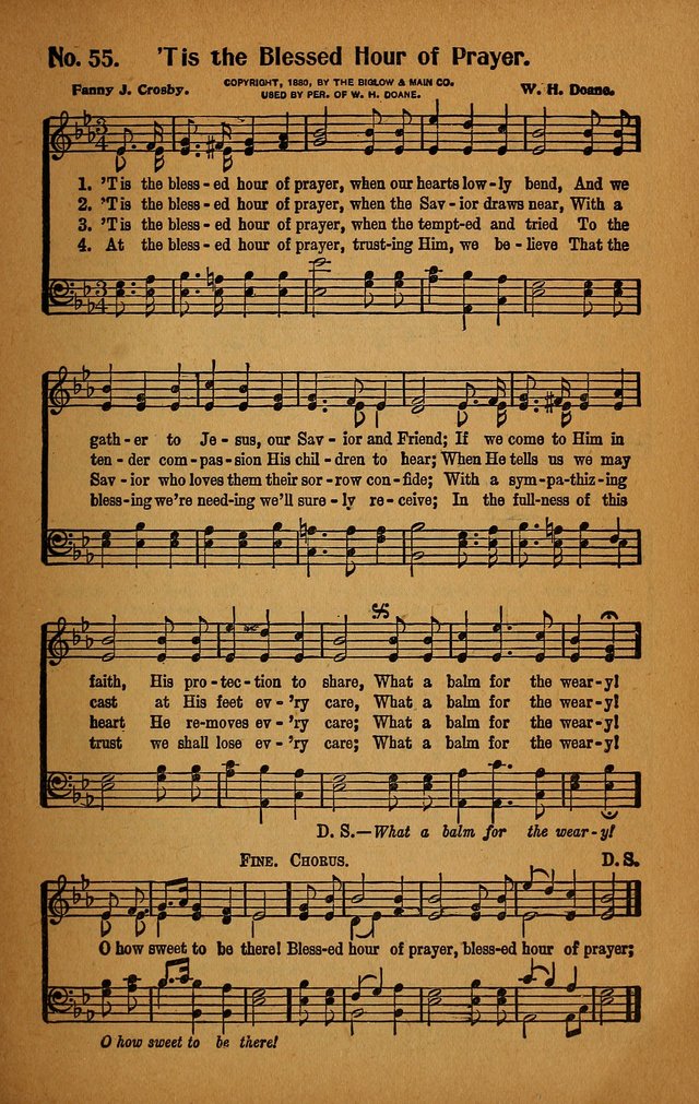 Make Christ King. Combined: a selection of high class gospel hymns for use in general worship and special evangelistic meetings page 56