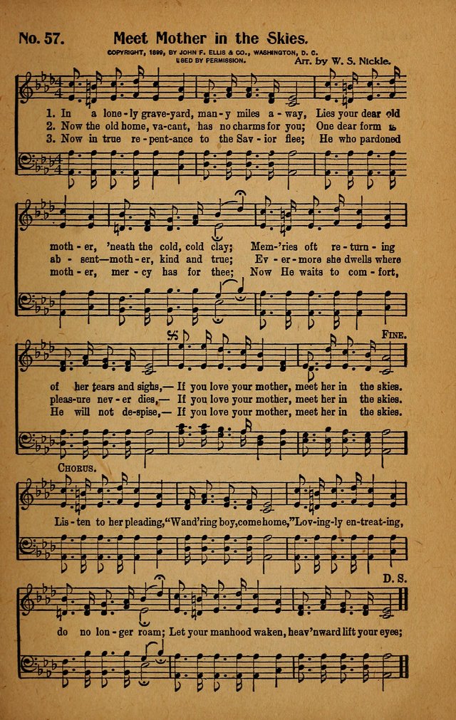 Make Christ King. Combined: a selection of high class gospel hymns for use in general worship and special evangelistic meetings page 58