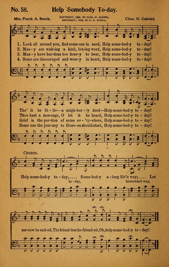 Make Christ King. Combined: a selection of high class gospel hymns for use in general worship and special evangelistic meetings page 59