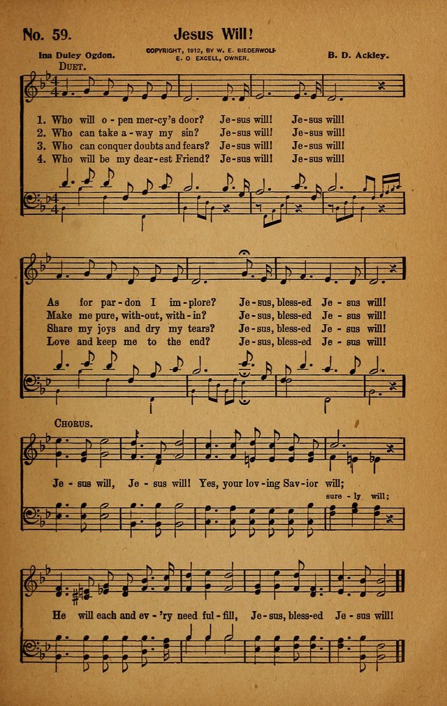 Make Christ King. Combined: a selection of high class gospel hymns for use in general worship and special evangelistic meetings page 60