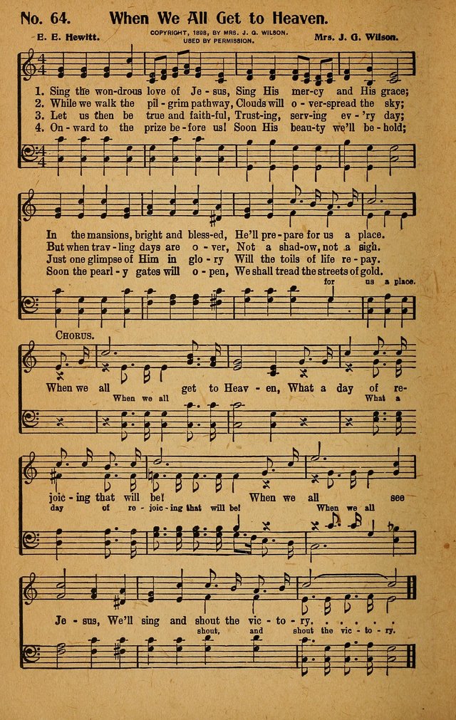 Make Christ King. Combined: a selection of high class gospel hymns for use in general worship and special evangelistic meetings page 65