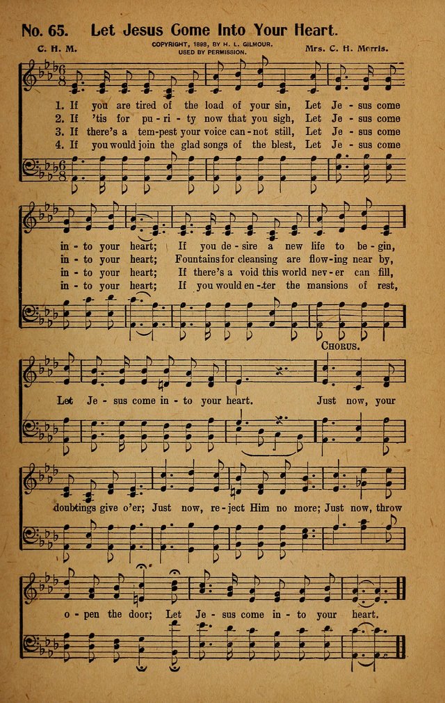 Make Christ King. Combined: a selection of high class gospel hymns for use in general worship and special evangelistic meetings page 66
