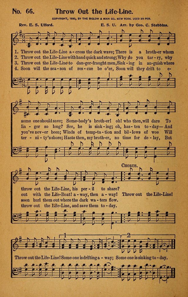 Make Christ King. Combined: a selection of high class gospel hymns for use in general worship and special evangelistic meetings page 67