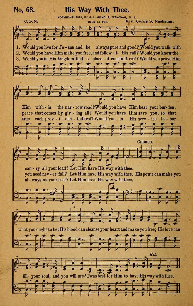 Make Christ King. Combined: a selection of high class gospel hymns for use in general worship and special evangelistic meetings page 69