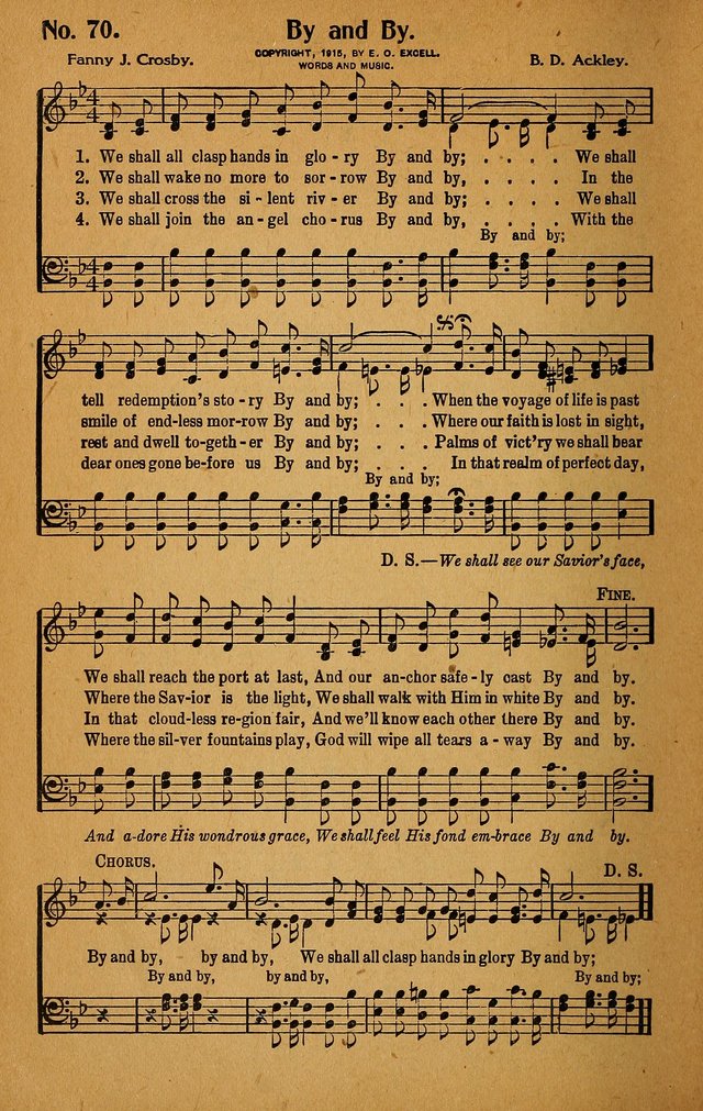 Make Christ King. Combined: a selection of high class gospel hymns for use in general worship and special evangelistic meetings page 71