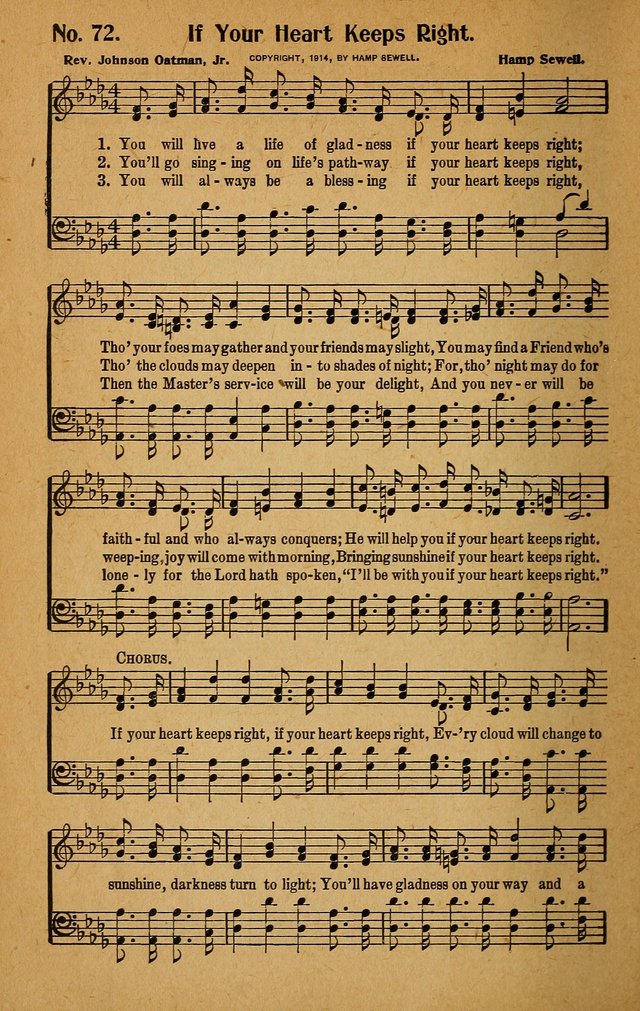 Make Christ King. Combined: a selection of high class gospel hymns for use in general worship and special evangelistic meetings page 73
