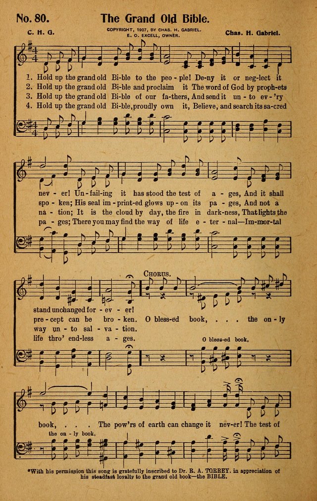 Make Christ King. Combined: a selection of high class gospel hymns for use in general worship and special evangelistic meetings page 81