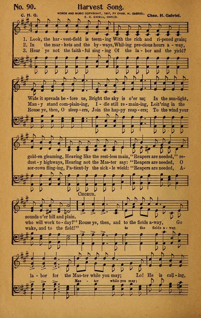 Make Christ King. Combined: a selection of high class gospel hymns for use in general worship and special evangelistic meetings page 91